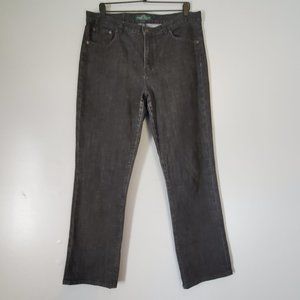 Lauren Ralph Lauren Classic Straight Black Wash Jeans Size 14